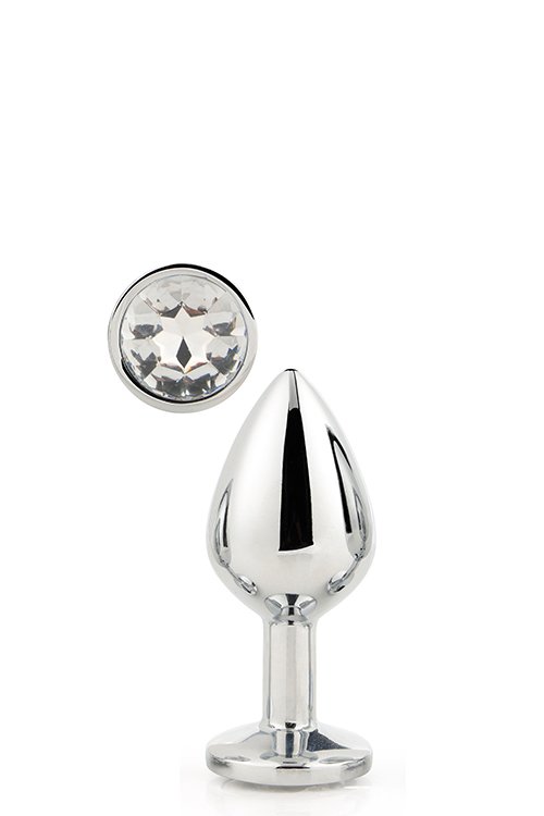 Zilveren Buttplug Gleaming - S*