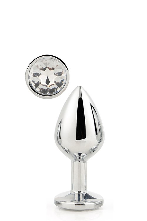 Zilveren Buttplug Gleaming - M*