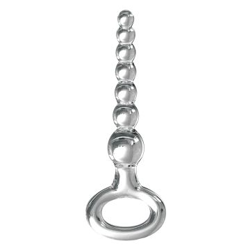 Icicles No. 67 - Anal Beads met Trekring - Transparant