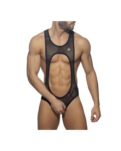 Addicted Sexy Mesh Singlet - Zwart