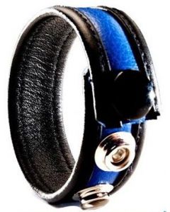 Cockring Leather Blue