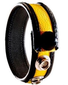 Cockring Leather Yellow